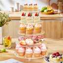 Cupcake Stand for 50 Cupcakes, 5 Tier Cupcake Holder, Clear Round Cupcake Tower, Acrylic Cupcake Stand, Cupcake Display Stand for Party, Wedding, Birthday, Baby Shower, Halloween