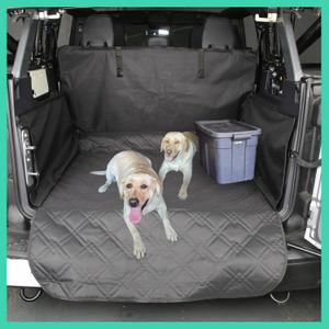 Dogs Cargo Liner for Bronco 2025 2024 2023 2022 2021 - Waterproof & Anti-Scratch Full Protection Pet Rear Trunk Cover Mat for Pet All-Weather Dog Car Seat Covers Protector for Ford Bronco 4-Door 6th