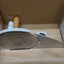 Zassenhaus Original Classic Adjustable Bread Slicer for Uniform Slices - Bread Slicer for Homemade Bread - 18/8 Stainless Steel Blade Sourdough Cutter - Cream, 11.75" x 8"