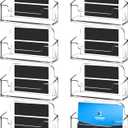 Magnetic Business Card Holder Business Card Display Clear Desk Holder for Office Desk Home Office(4 Pcs)