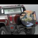 Camper Spare Tire Cover Mountain Adventure Wheel Protectors Tyre Covers Weatherproof Wheel Covers Universal Fit for Trailer Rv SUV Truck Camper Travel Trailers 14"