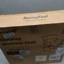 SUNNYFEEL Camping Directors Chair, Heavy Duty,Oversized Portable Folding Chair with Side Table, Pocket for Beach, Fishing,Trip,Picnic,Lawn,Concert Outdoor Foldable Camp Chairs, 21.26 x 25.00 x 36.22 inches
