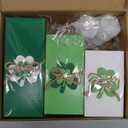 3PCS St Patricks Day Candle Holders Decorations, Saint Patricks Day Votive Candle Holders with LED Tea Lights, Farmhouse St Patricks Day Decorations for Home Office Table Centerpieces Tiered Tray