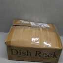 Over The Sink Dish Drying Rack, Adjustable (25.5 to 33.5 inch) 2 Tier Metal Steel Dish Drying Racks for Kitchen Counter with Hooks Paper Towel Utensil Cup Holder Sink Caddy (Black)