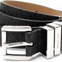 Michael Kors womens 25mm Belt (Small, Black/Silver)
