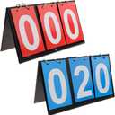 APORO Portable Table Top Scoreboard Flipper, Multi Sports Score Flip Scoreboard (3 Digit)