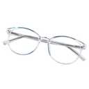 FONHCOO Light Blocking Glasses Women Men TR90 Round Computer Eyeglasses
