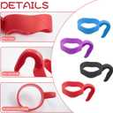 4 PCS 30 Oz Tumbler Handle for Yeti, 4 Colors (Black, Red, Purple, Blue) Anti-Slip Travel Tumbler Cup Holder Replacement Secure Grip (Not Included Cup)