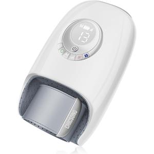 Hand Massager with Heat and Cooling, Electric Cordless Hand Massager for Relaxation, 6 Modes & Intensities, Palm Roller & Wrist Massage, Rechargeable, Ideal Gift for Women & Men (White)