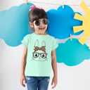 Easter Shirt for Toddler Boys Girls Cute Bunny Face Sunglasses Graphic Tshirt Rabbit Easter Day Gift Short Sleeve Unisex Tops (1-2T, Green)