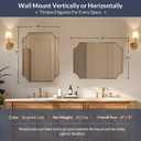 MIRRORART 24x32'' Brushed Nickel Scalloped Bathroom Mirrors for Wall