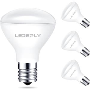 LEDEPLY R14 LED Bulb, 4W=40W, Dimmable, E17 Base, Mini LED Reflector Floodlight Bulb, 400 Lumens, 2700K Warm White, 4 Pack