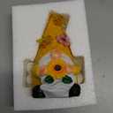 Garden Gnome Sculpture With Solar Bee Lights - Outdoor Decor, Sunflower Gifts for Women, Mom or Birthdays - Summer Fairy Garden for Patio, Yard, Lawn