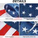 HOOSUN 4th of July Decorations,40 Inch American Flag Windsock,Wind Socks for Outside Heavy Duty,Patriotic Memorial Day Decor,USA Windsock With Embroidered Stars,Red White And Blue Wind Sock,2 Pack
