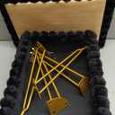 Greenstell Vanity Stool Chair Faux Fur with Storage, 15.7"L x 11.8"W x 19.4"H Soft Ottoman 4 Metal Legs with Anti-Slip Feet, Furry Padded Seat, Modern Multifunctional Chairs for Makeup, Bedroom Black