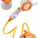 Toyvian Bath Toy Submarine Battery Operated Water Pump with Hand Shower Head Cartoon Carrot Bathtub Toy for Purple Bathroom Accessories