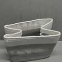 Blanket Basket,Rectangle Woven Baskets for Storage,30L Laundry Basket for Decorative Nursery Blanket,Toys,Dirty Clothes and Magazine in Shelves,Baby Room,and Living Room (Gray)