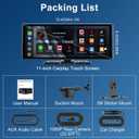 Upgraded 11" CarPlay Screen for Car, Built-in Net-Flix/YouTube/TikTok and Other Apps (No Mirroring Needed), Wireless Car Stereo for Apple Carplay & Android Auto with HD Backup Camera,OTA Updates