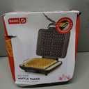 Dash No-Drip Waffle Maker - Makes Four Waffles at Once for Hassle-Free Breakfasts - Dual Nonstick Heating Plates & Quick Heat-Up System - Easy-Release Surface - Silver