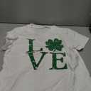 Love Shamrock Graphic St Patrick's Day Cute T-Shirt Women's Lucky Clover Irish Tees Short Sleeve Casual Tops L