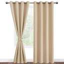 2 Piece Blackout Curtains , Thermal Insulated Anti-Warm Indoor Curtain Blackout Curtains, 50x60Inc