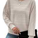 Womens Long Sleeve Shirts Crewneck Tunic Tops Pullover Sweaters Business Casual Blouses Fall Fashion 2025 XXL