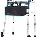 Folding Narrow Walker for Seniors – Width & Height Adjustable Walker, Lightweight Standard Walker for Elderly, Walkers for Seniors, Disabled, Bariatric