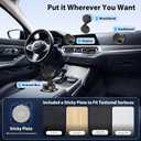 CreaDream Vacuum Magnetic Suction Car Phone Holder, 2025 Upgraded Foldable Suction Cup Phone Mount Stand with 360 Rotation, Car Accessories for All Smartphones, for Shower/Car/Mirror/Smooth Surface