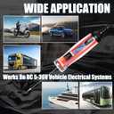AWBLIN Power Circuit Probe Tester, LCD Digital Automotive Test Light with Voltage Display&Illumination, DC Voltage Tester, Electrical System Tool, Relay Fuse Continuity Current Test.