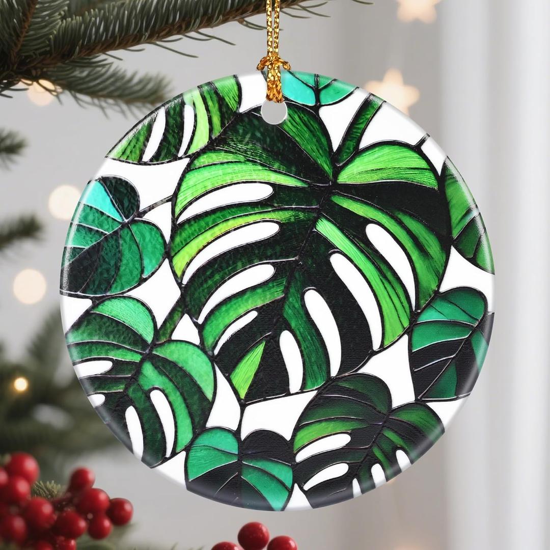 Christmas Ornaments, Monstera Leaf Ornament, Christmas Tree Ornaments, Xmas Decorations, Holiday Decorations, Gifts for Plant Lovers, Holiday Party Gifts, and Xmas Gift Ideas