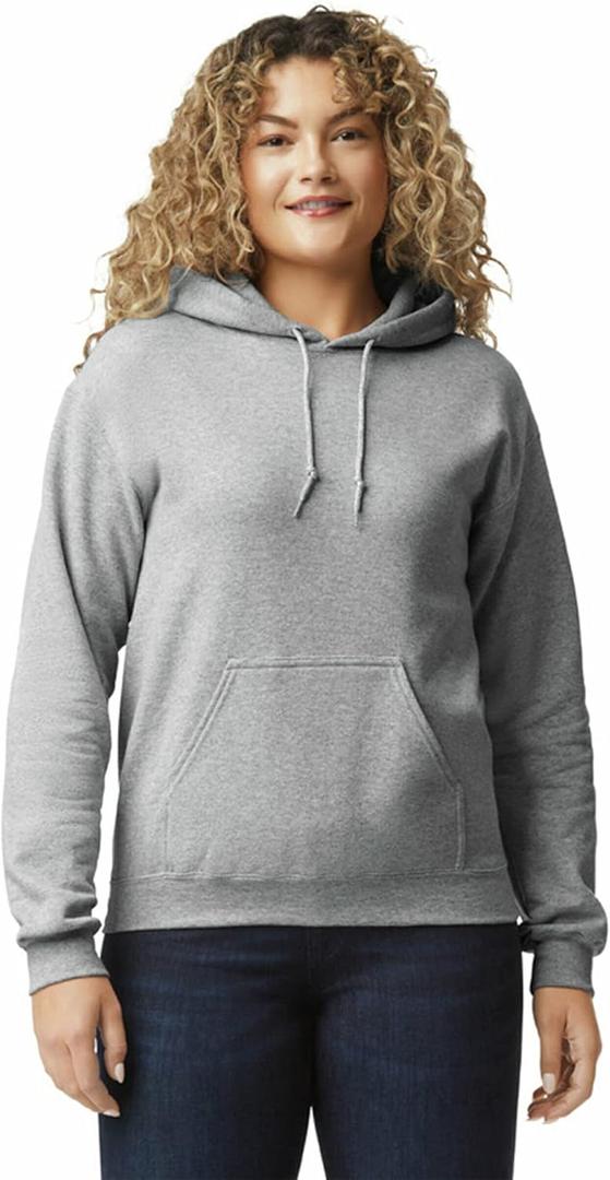 Gildan Unisex Adult Fleece Hoodie Sweatshirt, Style G18500, Multipack (Medium, Sport Grey (1-pack))