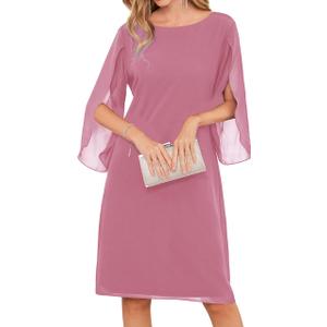 GRACE KARIN Womens Chiffon Dresses Flutter Sleeve Party Wedding Cocktail Dress 
 16