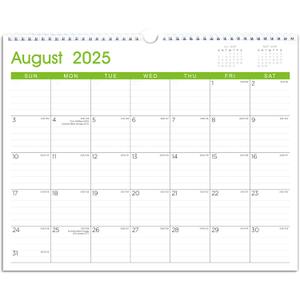 5 x Calendar 2025-2026: Large Monthly Wall Calendar for Planning & Organizing, 17 Months Hanging Calendar from August 2025 to December 2026, Size 14.5 x 11.5