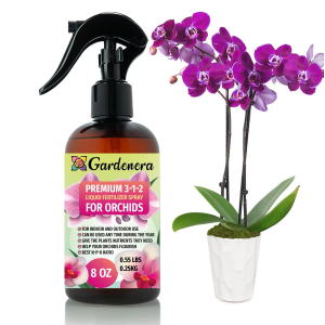 Gardenera Professional ORCHID Spray Fertilizer Mist for Home Gardening | 3-1-2 Gentle Blend Mist for Healthy Leaves & Growth | Essential Nutrients for ORCHIDS - 8oz - 8 oz