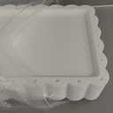 Plastic Serving Trays,24 Pack Rectangle Serving Platters Decorative Serve Tray Dessert Table Tray,15"x10" Rectangle Platters, Decorative Dessert Table Trays, Cake, Cookie Catering Plates(White)