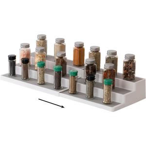 SIMPLEMADE 3-Tier Spice Rack Organizer - Versatile Storage Shelf for Kitchen, Bathroom, Bedroom & Office, Set of 1, White