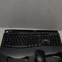 Wireless Keyboard and Mouse Combo,2.4G Full Size Wave Keys Ergonomic Keyboard with Wrist Rest for Natural Typing, 3 DPI Adjustable Ergonomic Silent Mouse for Computer/Laptop/Windows/Mac (Black)