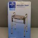 DMI Walker Tray, Rollator Tray, Mobility and Walker Accessory Tray Table Fits Most Standard Walkers, Folding with Two Cup Holders and Tool Free Assembly, 16 x 11.8 inch