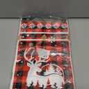 30 Pcs Christmas Treat Bags - Merry Christma Drawstring Gift Bags, Plastic Red Green Plaid Christmass Goodie Candy Goody Snack Bags Bulk for Cookie Gifts Xmas Holiday Christmas Party Favors Supplies