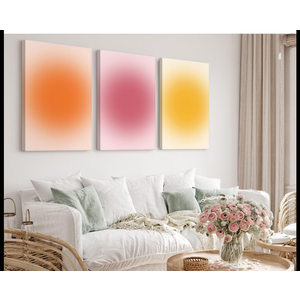 Aura Wall Art Decor Aesthetic Room Canvas Poster Picture Cute Preppy Wall Art Decor Colorful Minimalist Poster Aura Trendy Wall Art Positive for Bedroom Living Room 16x24x3 Inch Ready to Hang