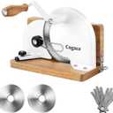 Foldable Manual Bread Slicer with Dual German RSG Blades, Homemade & Sourdough Bread, Adjustable Thickness & Scale, Hand Crank Cutter, Durable Aluminum Alloy Body & Acacia Wood Base