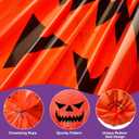 Halloween Leaf Bags, 12 Large & Small Plastic Reusable Pumpkin Bags with Twist Ties for Outdoor Party & Garden Decorations