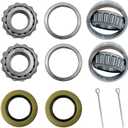 1-1/4'' 3/4'' Axles Trailer Wheel Hub LM11949 Bearings Kit, LM11949/10 LM67048/10, 03813TC Seal OD 59.15mm, Dust Cover and Cotter Pin,2-Sets