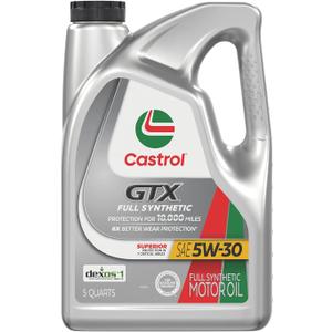Castrol GTX Full Synthetic 5W-30 Motor Oil, 5 Quarts
