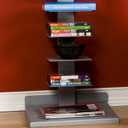 SEI Furniture 11- shelf Metal Spine Book Tower, Silver