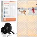 MAGZO Cold Weather Door Draft Curtain with Perspective Window, Fits 36" x 82" Door(Curtain Size 38'' x 84''), Made of Oxford and Cotton, Insulation Cover Blanket for Winter/Sliding Glass Doors, Beige