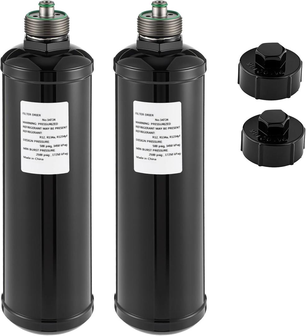 Tuanse 2 Pcs 34724 A/c Recycling Driers Filter Compatible with Refrigerant Recovery Injection Machine, A/c Recovery Machine Filter Replace 34724 Receiver Drier for 17700-2k Series