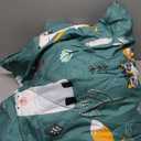 JSD Green Forest Animals Kids Comforter Set Twin Size, 2 Piece Woodland Printed Microfiber Bedding Set, Machine Washable