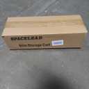 Slim Storage Cart 4 Tier, Bathroom Organizer Rolling Utility, Mobile Shelving Unit Slide Out for Office, Kitchen, Laundry Room & Narrow Places, Black