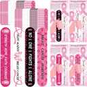 100 Sets 4.72" Breast Cancer Awareness Gift Nail File with Pink Ribbon Design Breast Cancer Awareness Nail Files Bulk Manicure Tools for Women Party Gift Accessories (100PC)